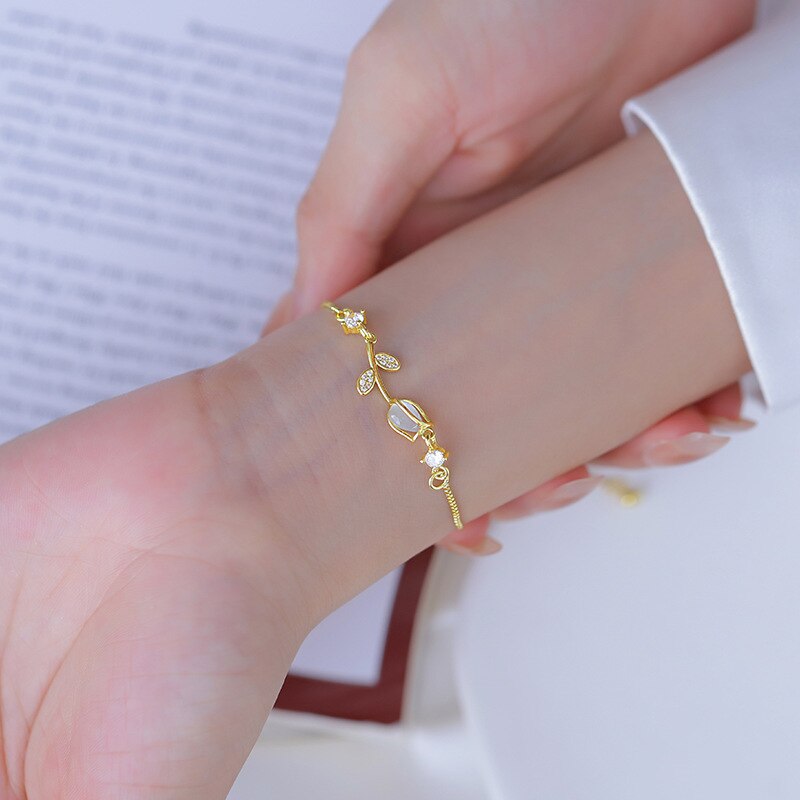 Bracelet avec motif de rose