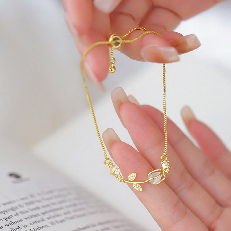 Bracelet avec motif de rose