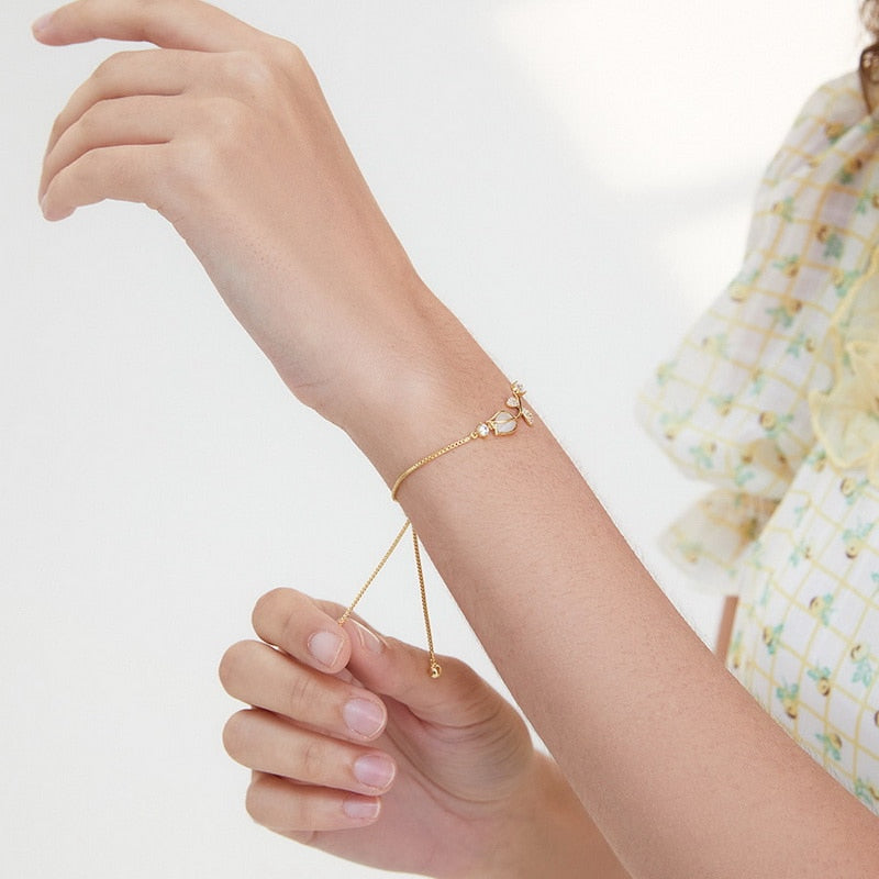 Bracelet avec motif de rose