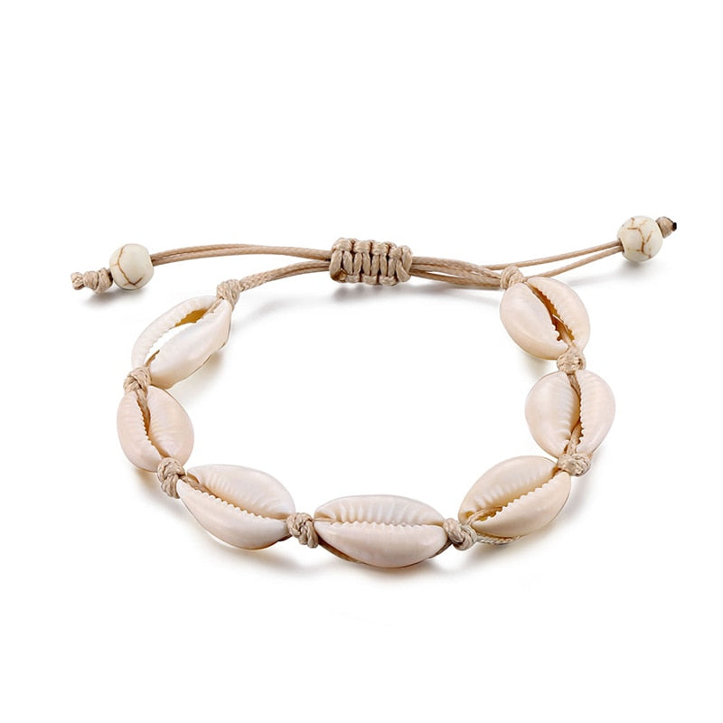 Bracelet de coquillage de cheville