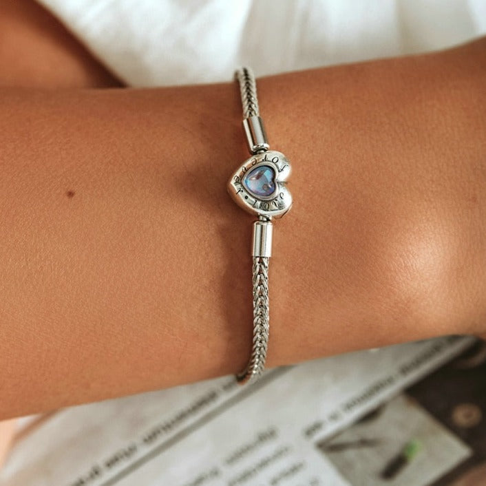 Bracelet modulaire en argent - Coeur