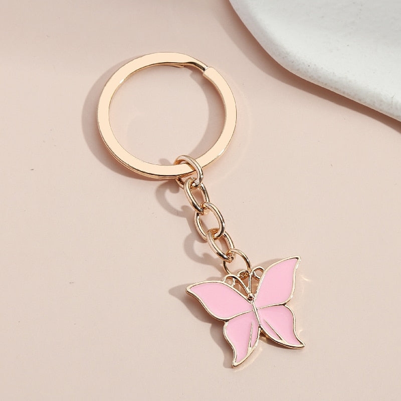 Porte-clés avec motif de papillon