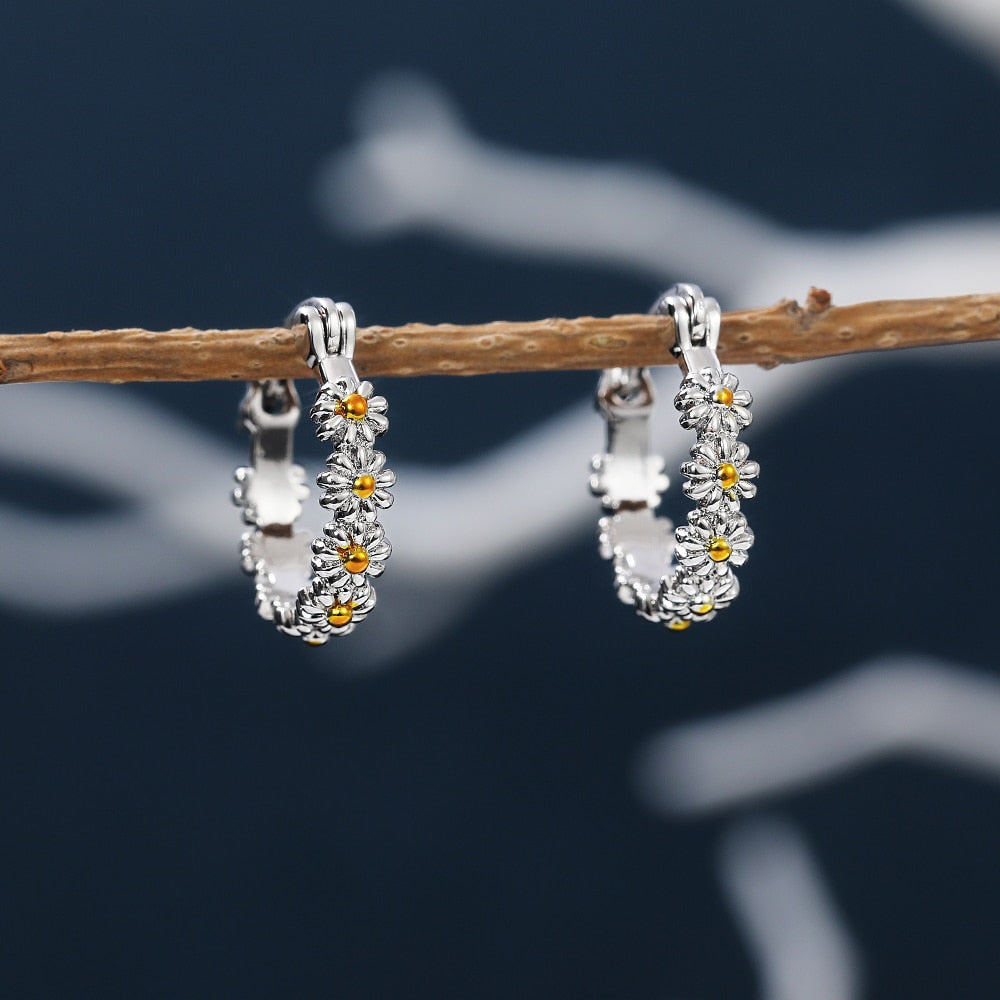 Boucles d'oreilles - marguerites
