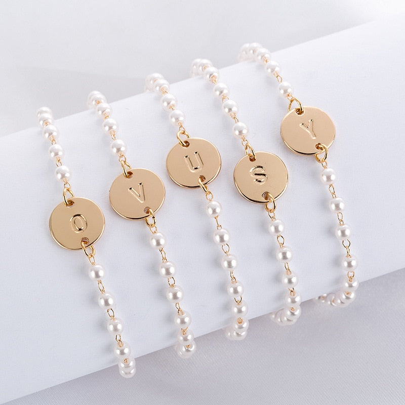 Bracelet avec une initiale