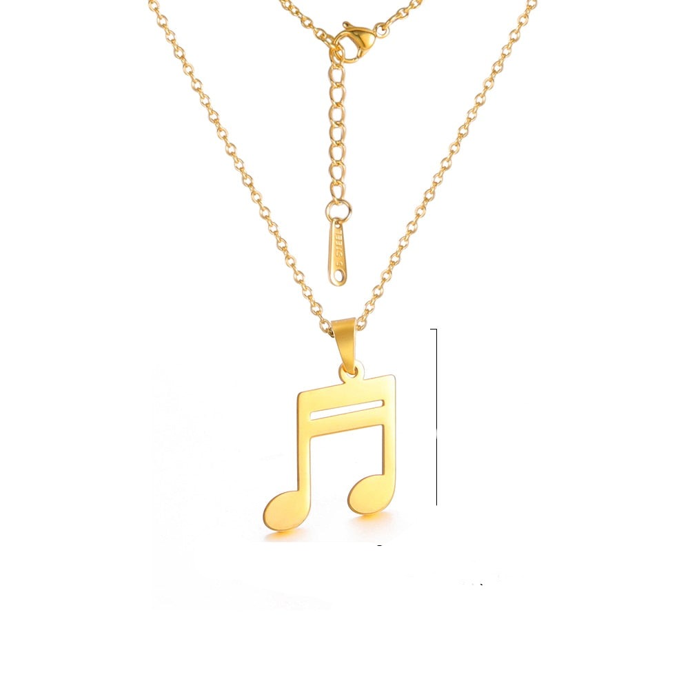 Collier avec pendentif en forme de note