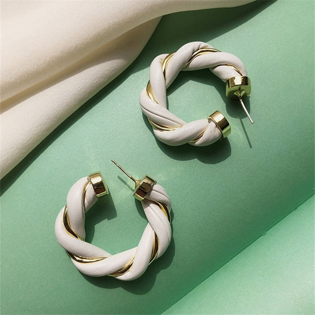 Boucles d'oreilles en cuir