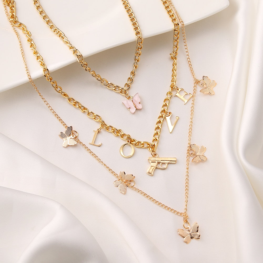 Collier à triple chaîne