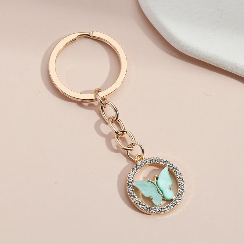 Porte-clés avec motif de papillon