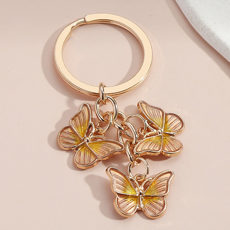 Porte-clés avec motif de papillon