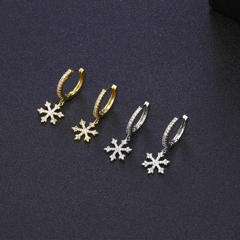 Boucles d'oreilles - flocons de neige