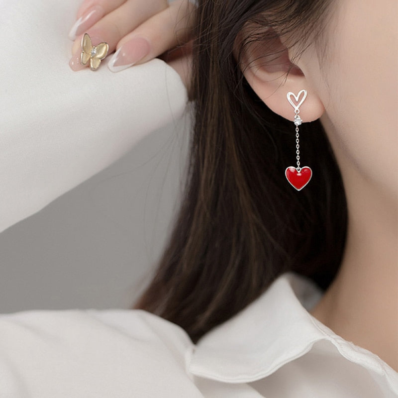 Boucles d'oreilles en forme de cœur