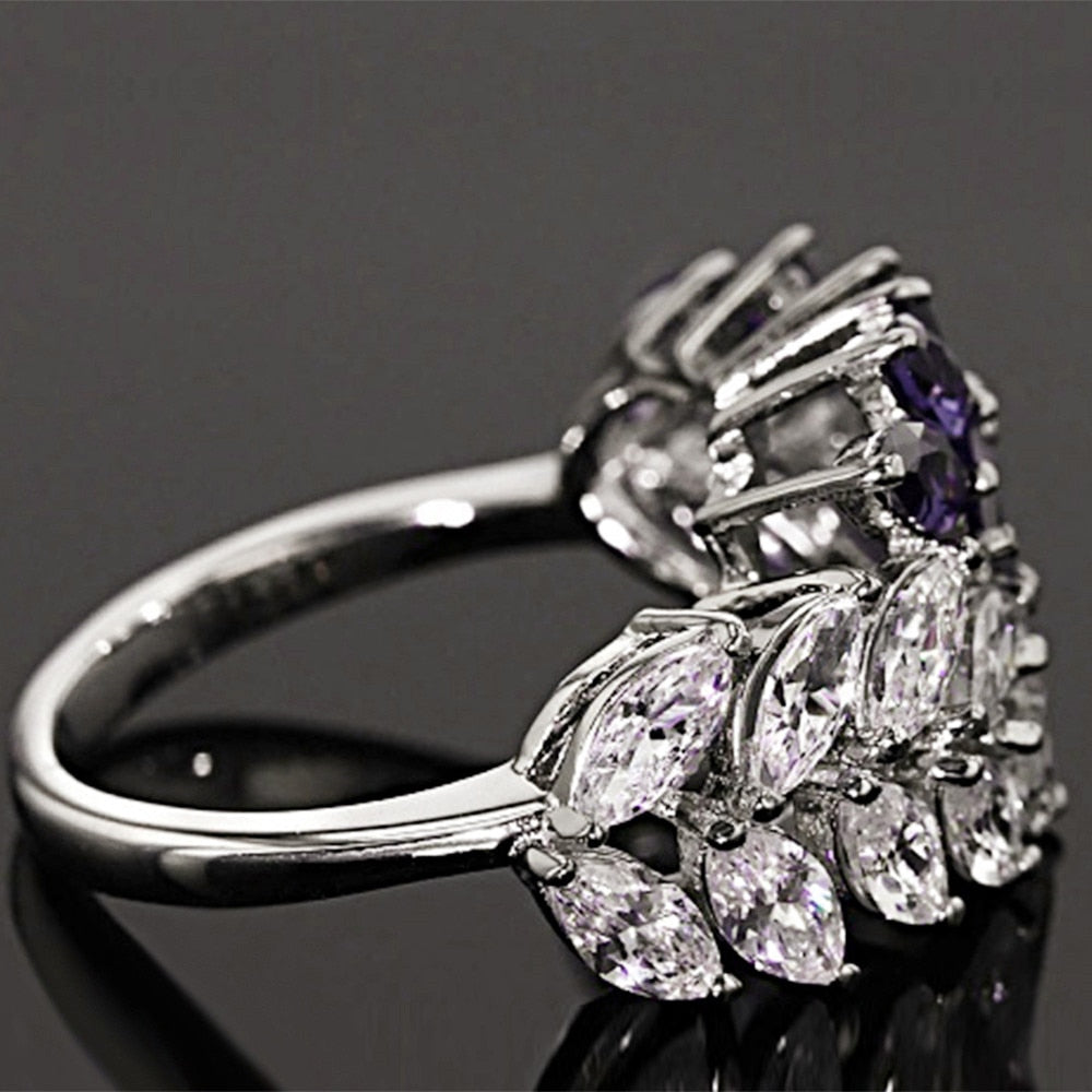 Bague bicolore avec des zircons