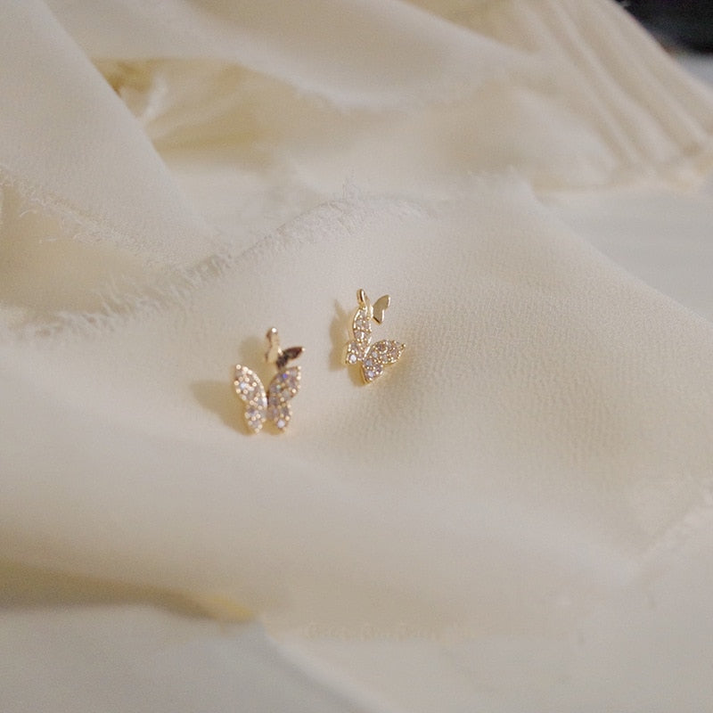 Boucles d'oreilles papillon minimalistes