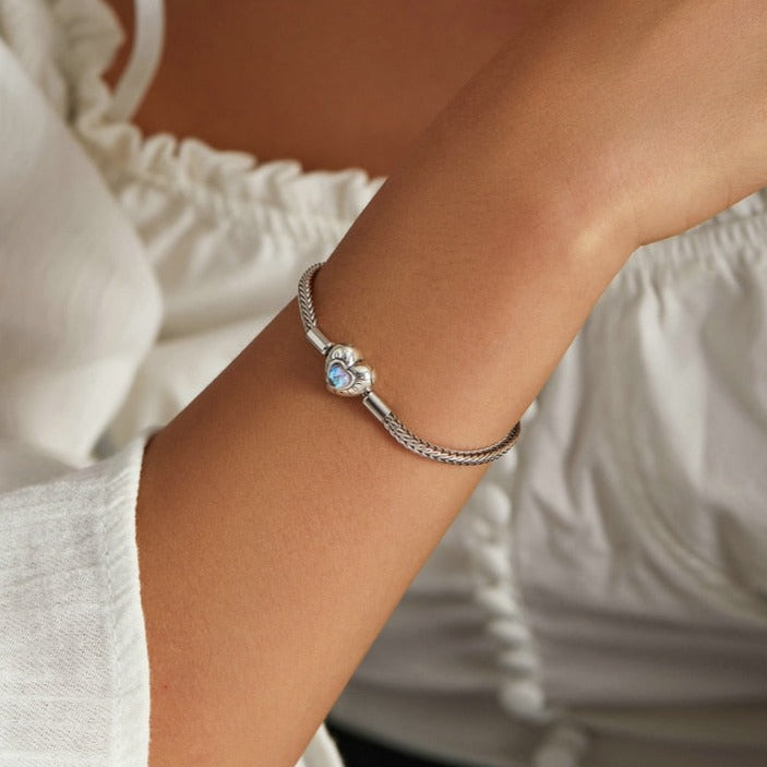 Bracelet modulaire en argent - Coeur