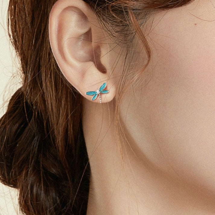 Boucles d'oreilles libellule