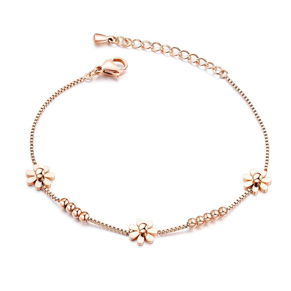 Bracelet minimaliste avec des fleurs