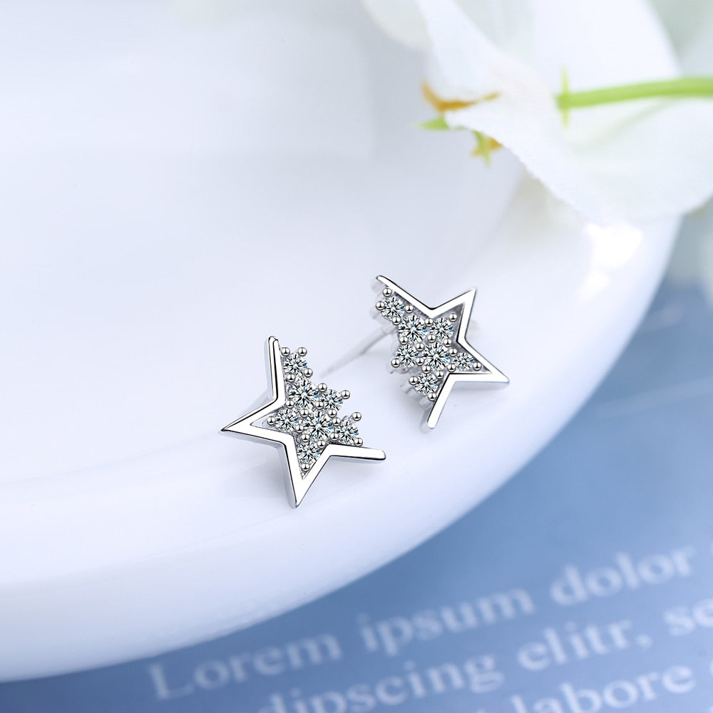 Boucles d'oreilles en argent - étoiles