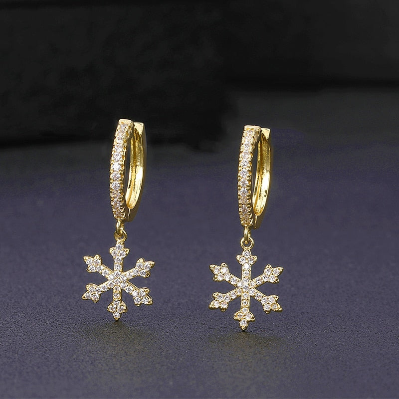 Boucles d'oreilles - flocons de neige