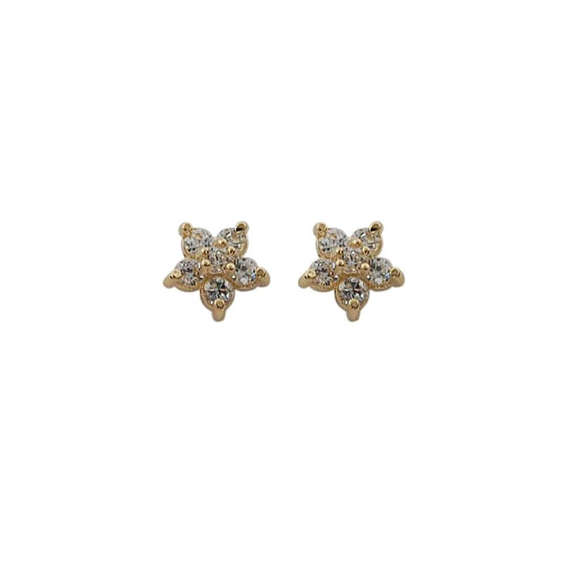 Boucles d'oreilles minimalistes en fleur