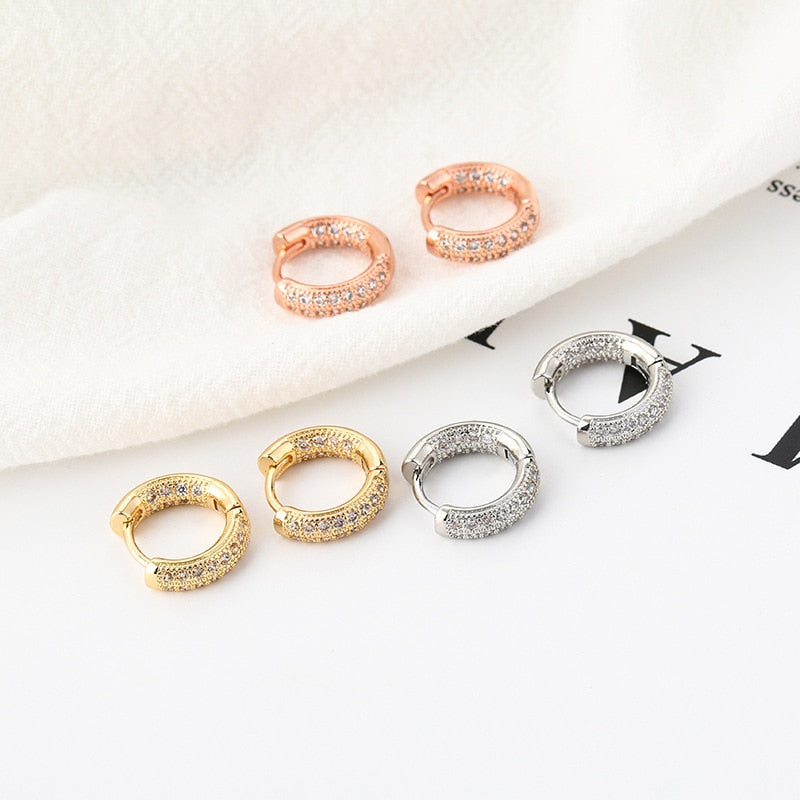 Boucles d'oreilles avec zirconia
