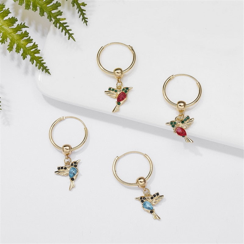 Boucles d'oreilles colibri