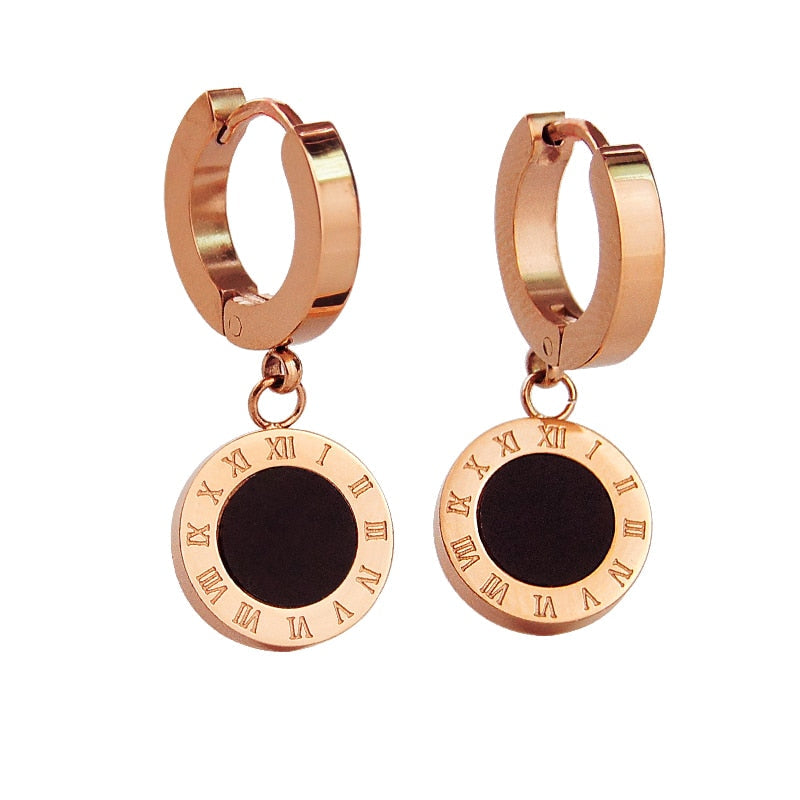 Boucles d'oreilles avec pendentifs ronds