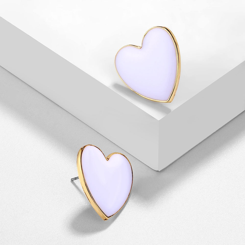 Boucles d'oreilles - cœurs colorés