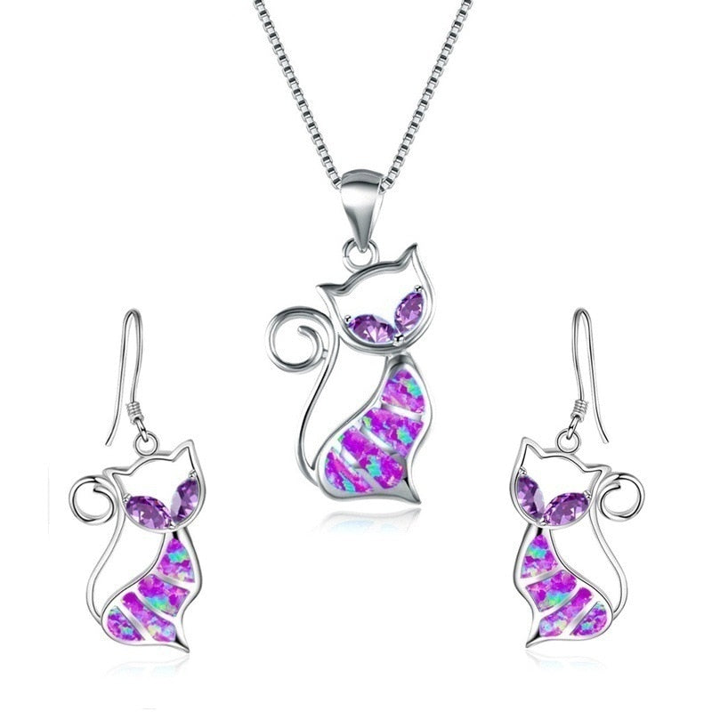 Ensemble de bijoux avec motif de chat