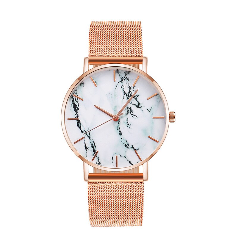Montre pour femmes avec un motif en marbre