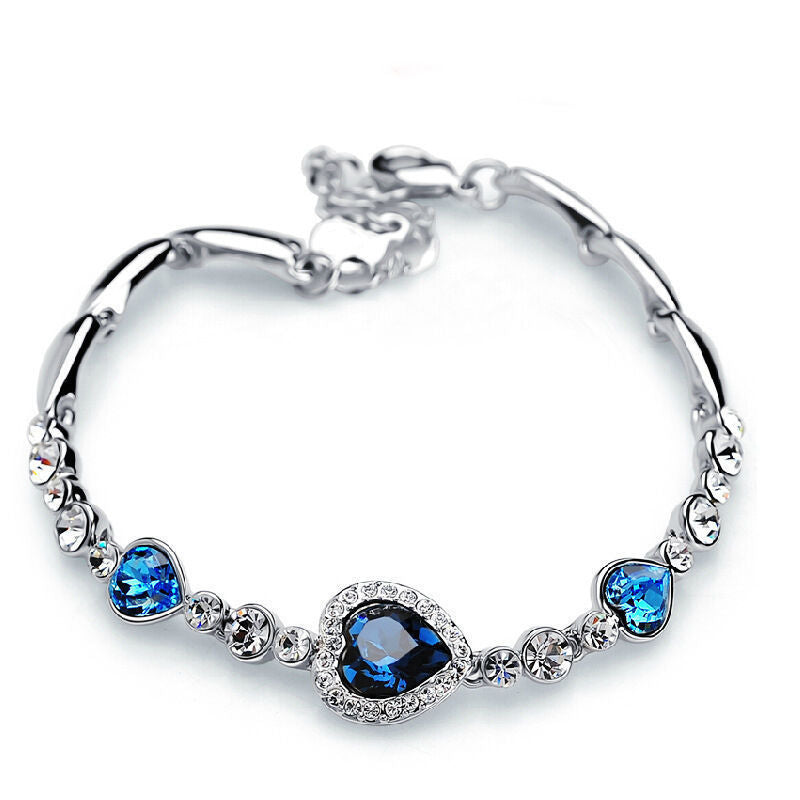 Ensemble de bijoux avec zircons - cœurs