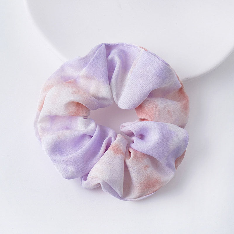 Deux-coloris élastique à cheveux scrunchie