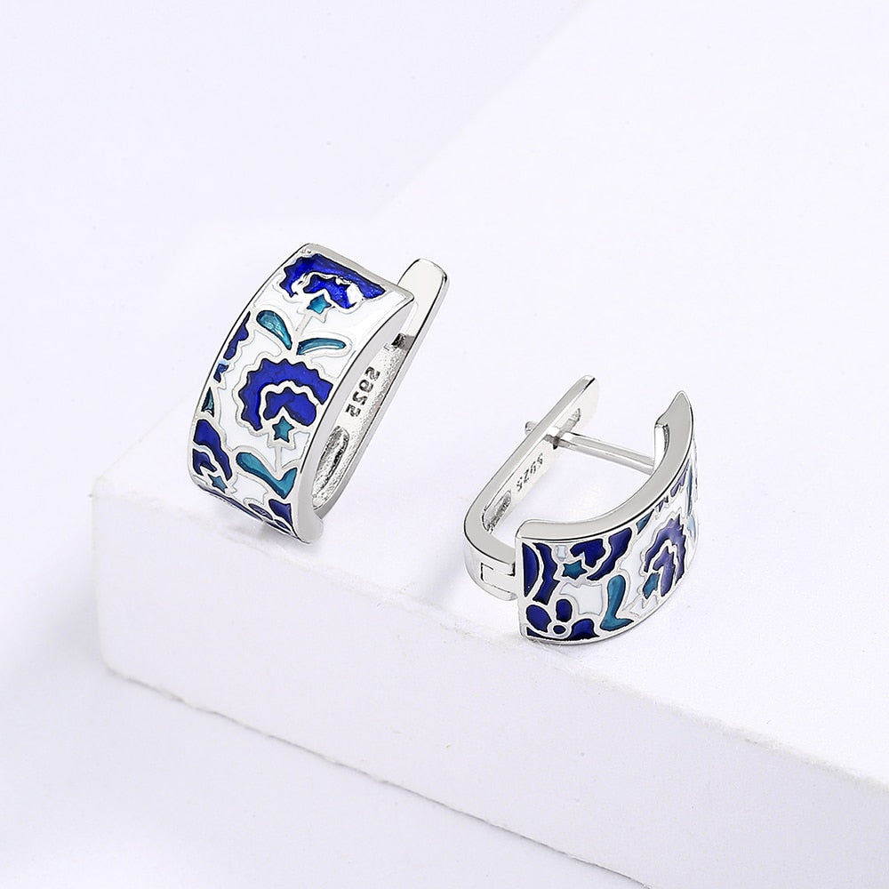 Boucles d'oreilles peintes à la main
