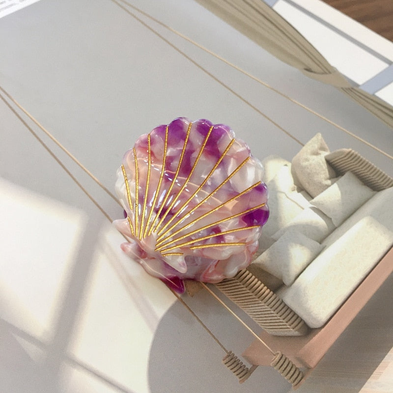 Barrette pour cheveux en forme de coquillage