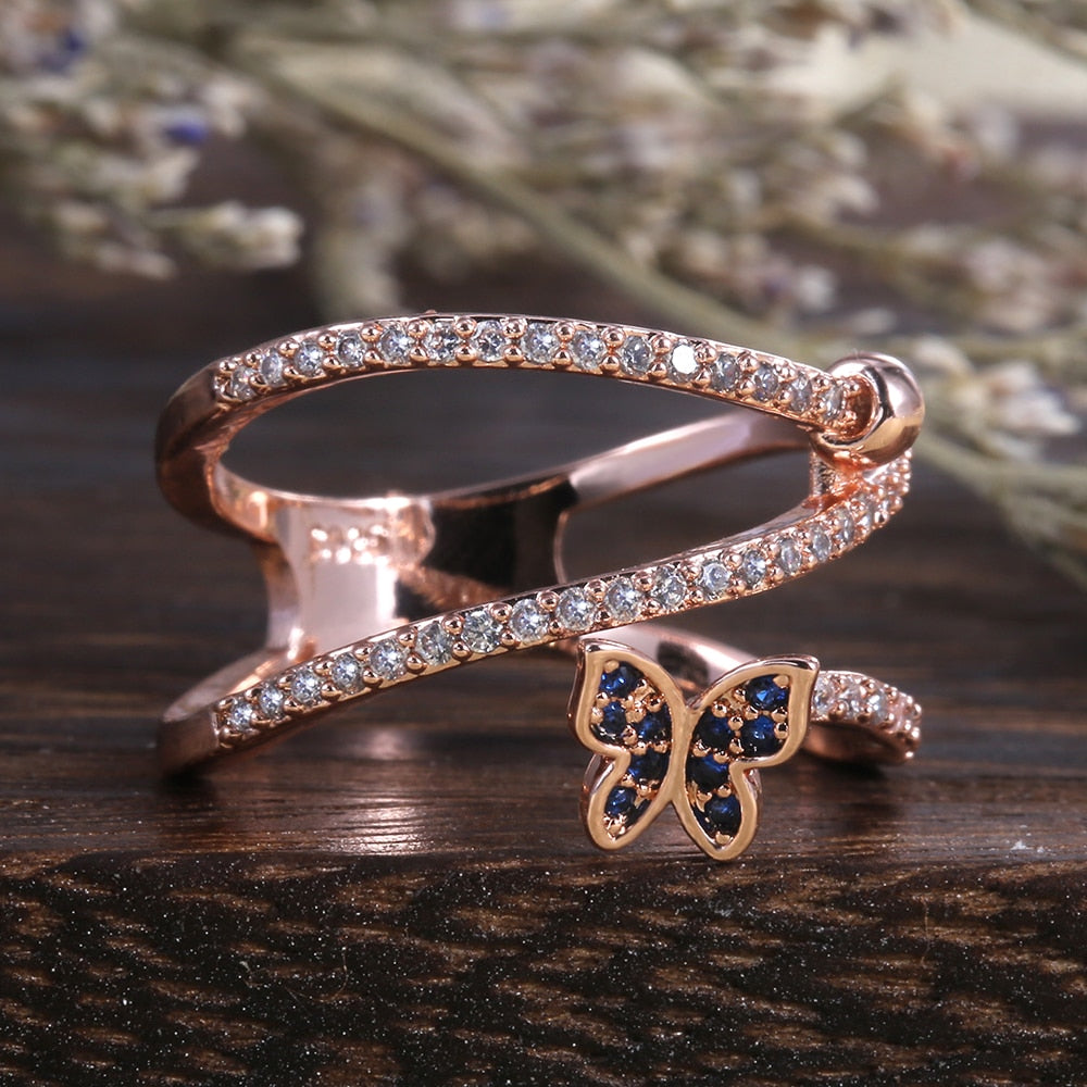 Bague motif papillon