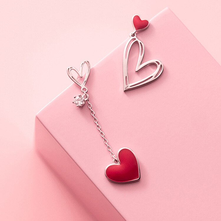 Boucles d'oreilles en forme de cœur