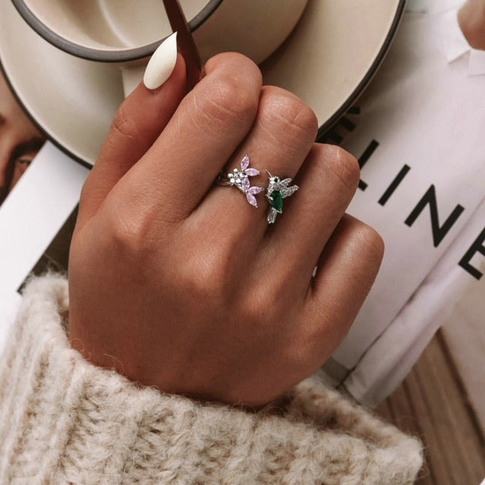 Bague ouverte - Colibri