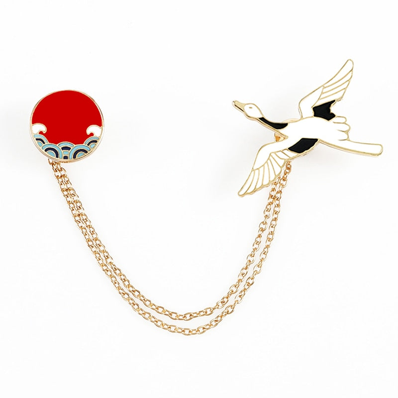 Broche avec motif d'oiseau