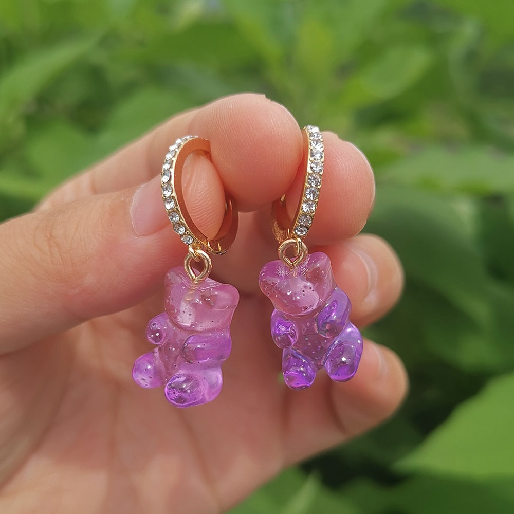Boucles d'oreilles en forme d'ourson