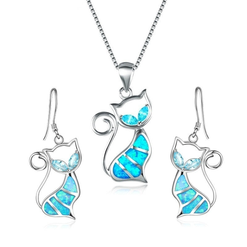 Ensemble de bijoux avec motif de chat