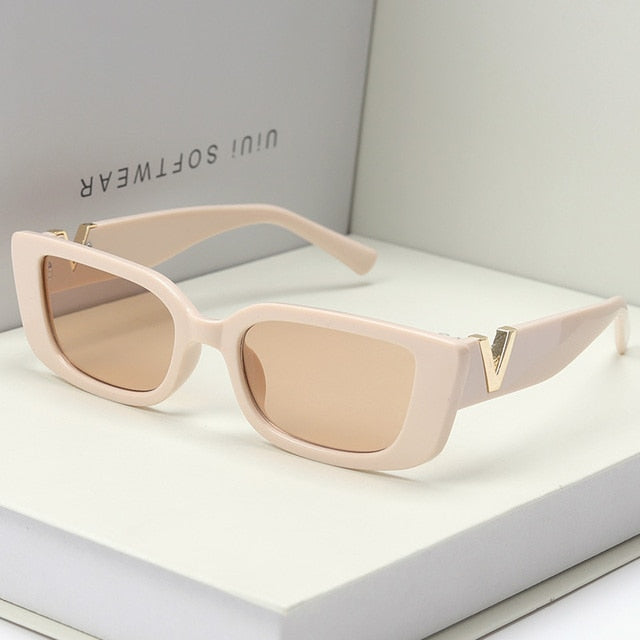 Lunettes de soleil rectangulaires de style rétro
