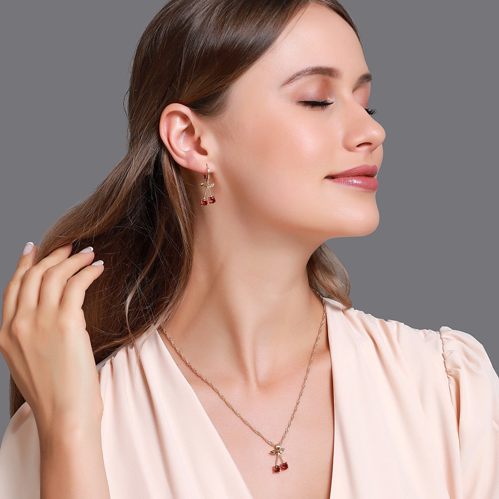 Ensemble de bijoux - cerises