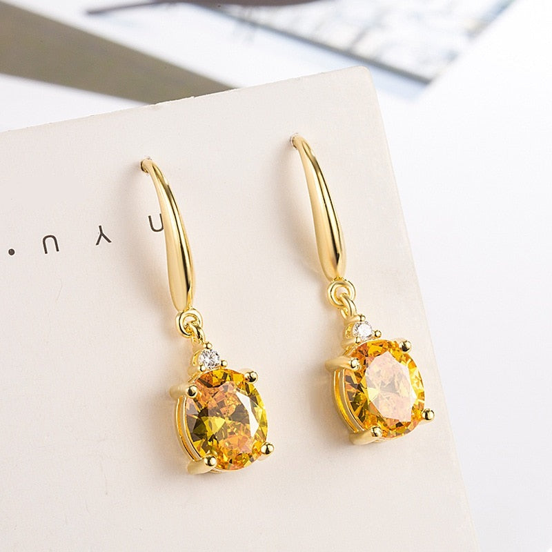 Boucles d'oreilles en or avec zircone cubique
