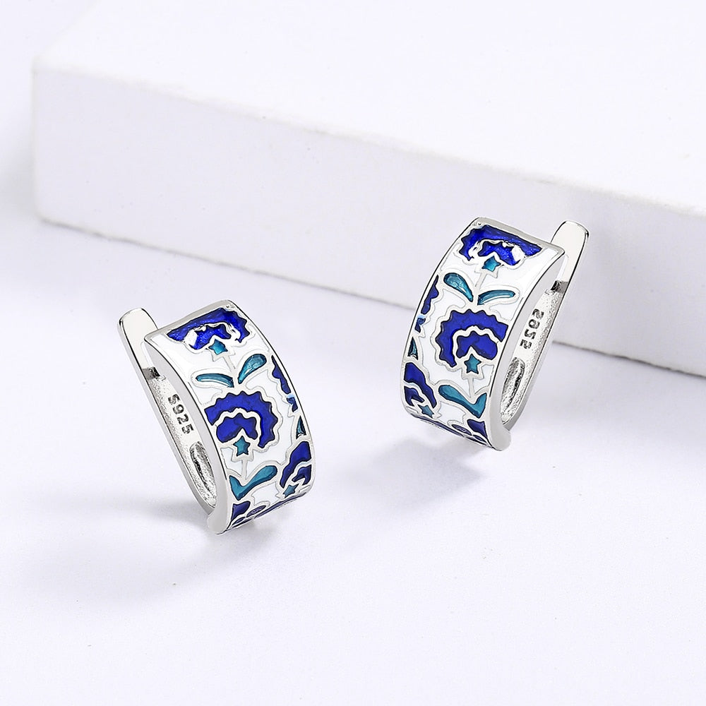 Boucles d'oreilles peintes à la main