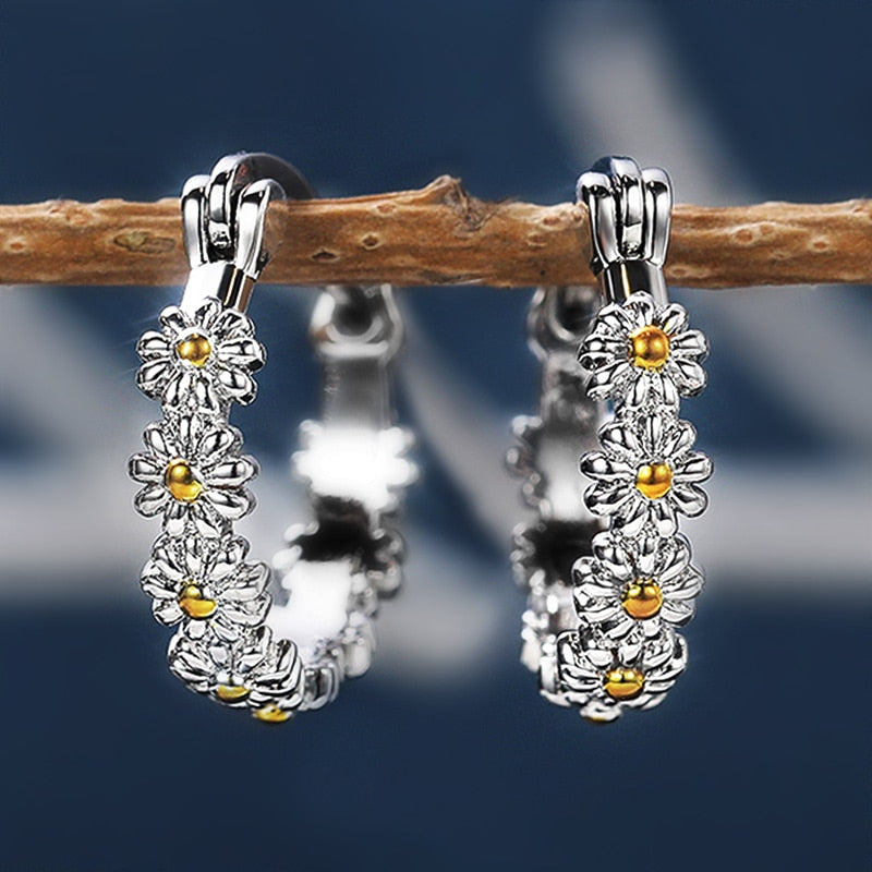 Boucles d'oreilles - marguerites