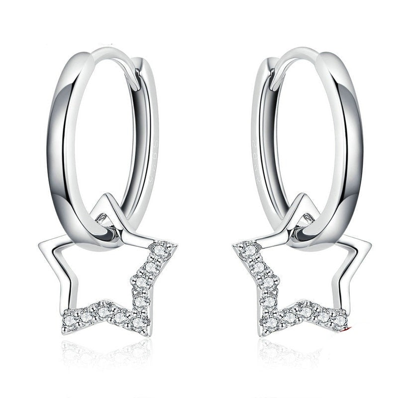 Boucles d'oreilles pendantes - étoiles