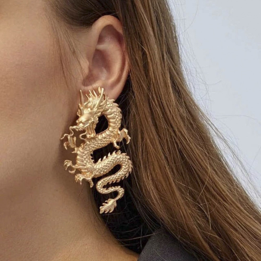Boucles d'oreilles en forme de dragon