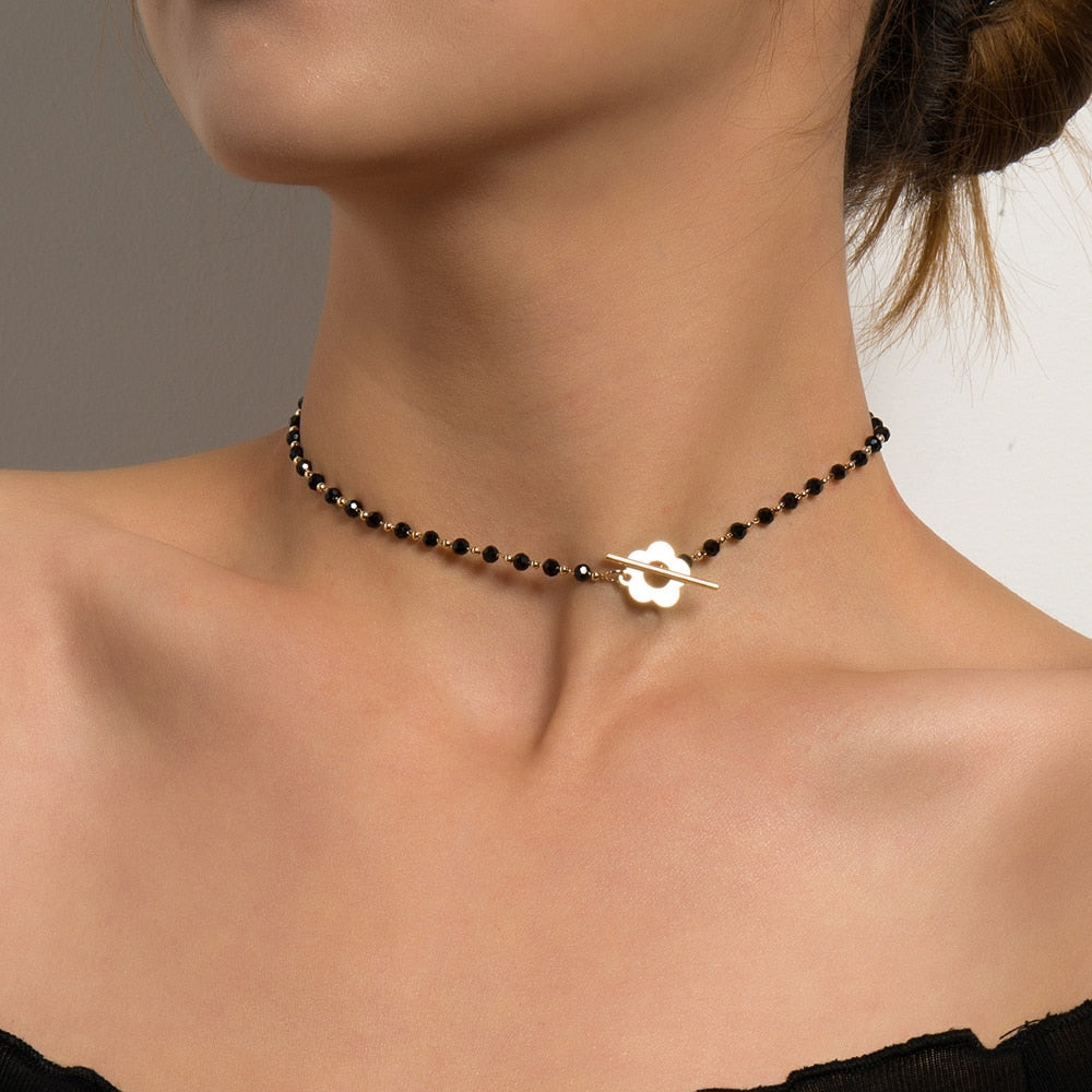 Collier ras de cou perlé