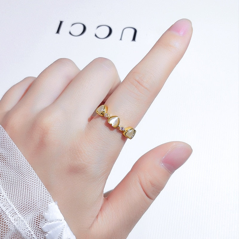 Bague avec des cœurs