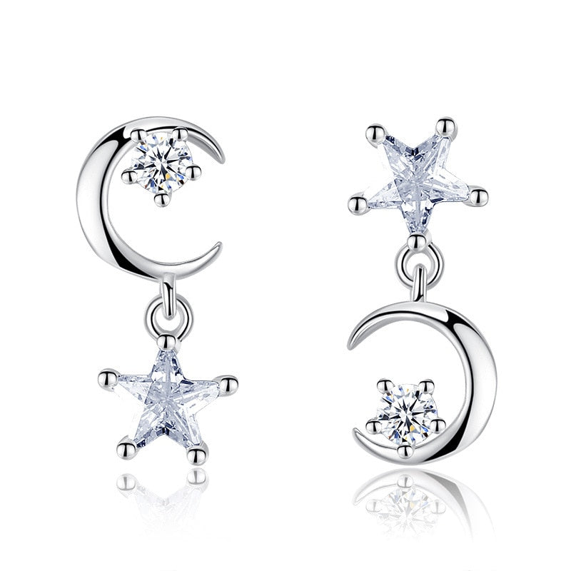 Boucles d'oreilles avec un motif de lune