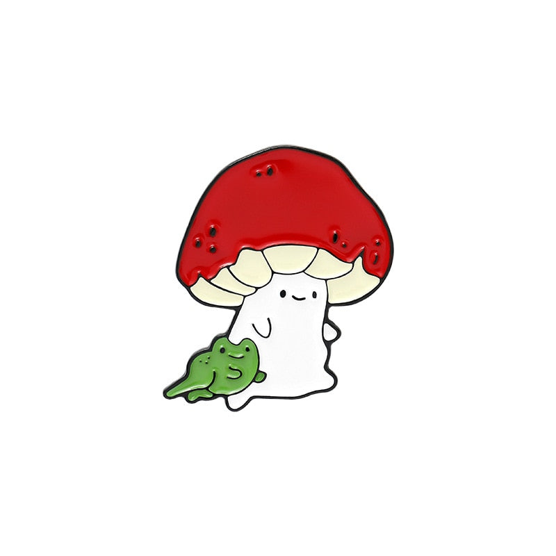 Champignon avec épingle de grenouille